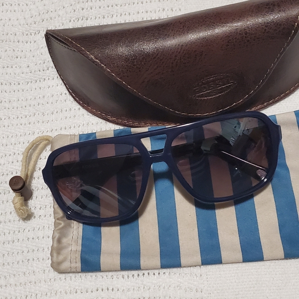💫 FOSSIL UNISEX AVIATOR SUNGLASSES - Picture 2 of 8